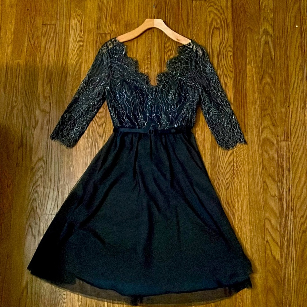 Va et Vien deep navy cocktail/bridesmaid dress. Size 10, tailored to size 6.